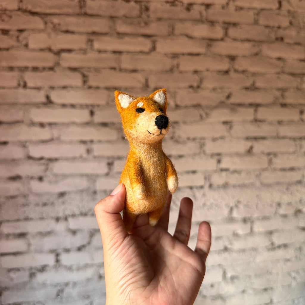 Felt Finger Puppet: Shiba-Inu Dog