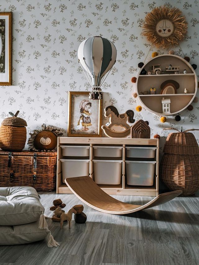 Hot Air Balloon - Mint Green and Grey
