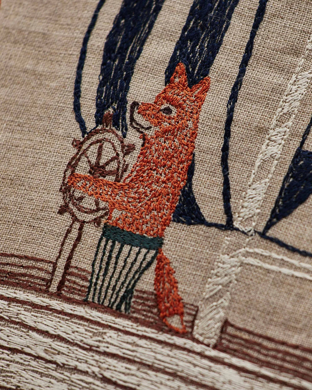 Coral & Tusk Sailing Foxes Pillow