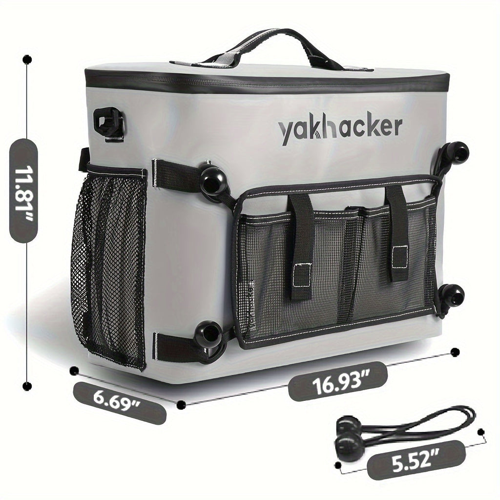 Kayak Cooler Bag with Lawn-Chair Style Seat Back – Insulated Portable Ice Chest for Kayaking, Boating, Beach, Camping & Travel, Adjustable Shoulder Strap, Keeps Drinks & Snacks Cold All Day
