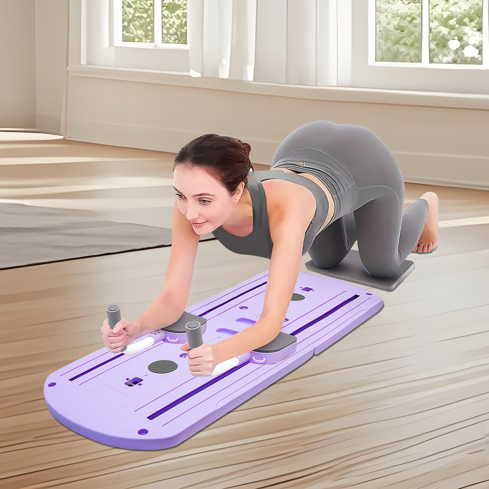 Ab Workout Board 8-in-1 Multifunctional Pilates Board Set – Core Exerciser for Waist & Abdomen Strength Training, Home Gym Fitness Equipment for Men & Women