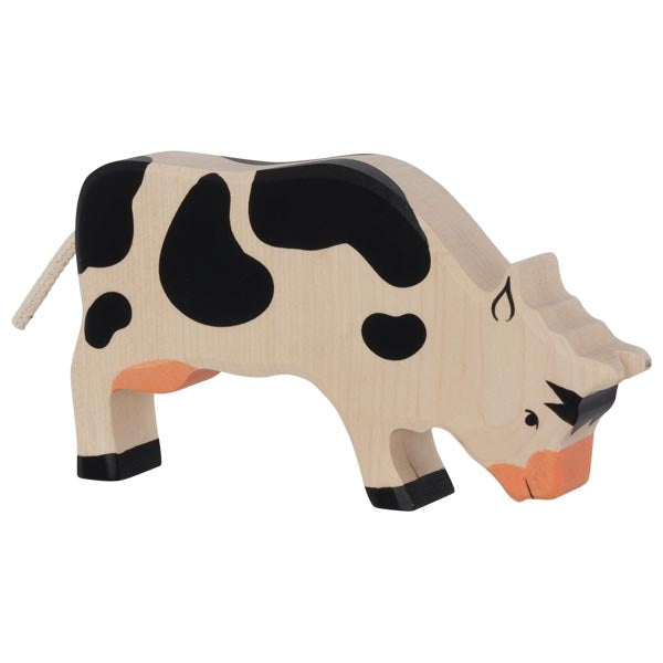 Holztiger Grazing Black Cow