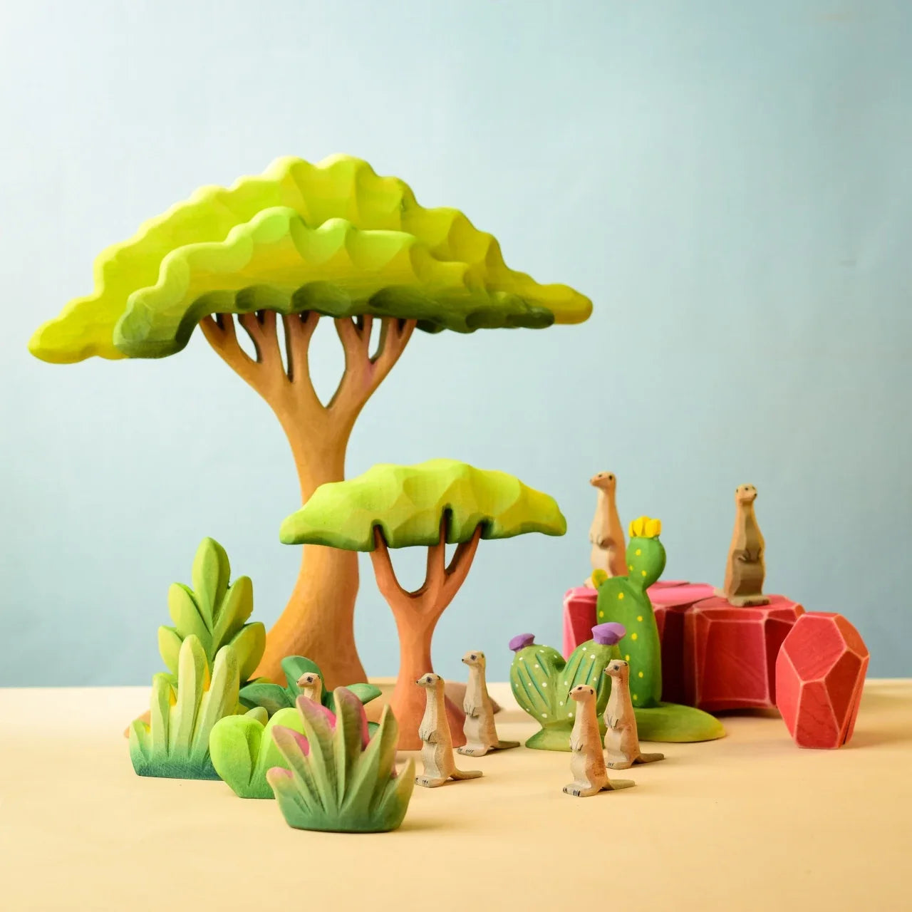 Bumbu Handmade Wooden Acacia Tree Set