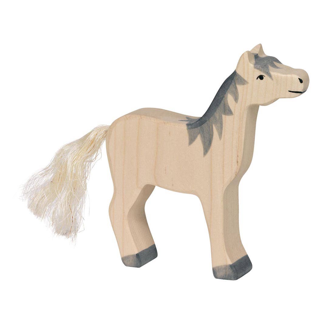 Holztiger Grey Horse, Head Raised
