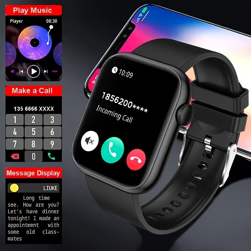 Smart Watch Fitness Tracker 2.01" Touchscreen – Dual Strap, HD Bluetooth Calls, 100+ Functions, Step & Calorie Tracking, Music & Notifications for Android & iPhone