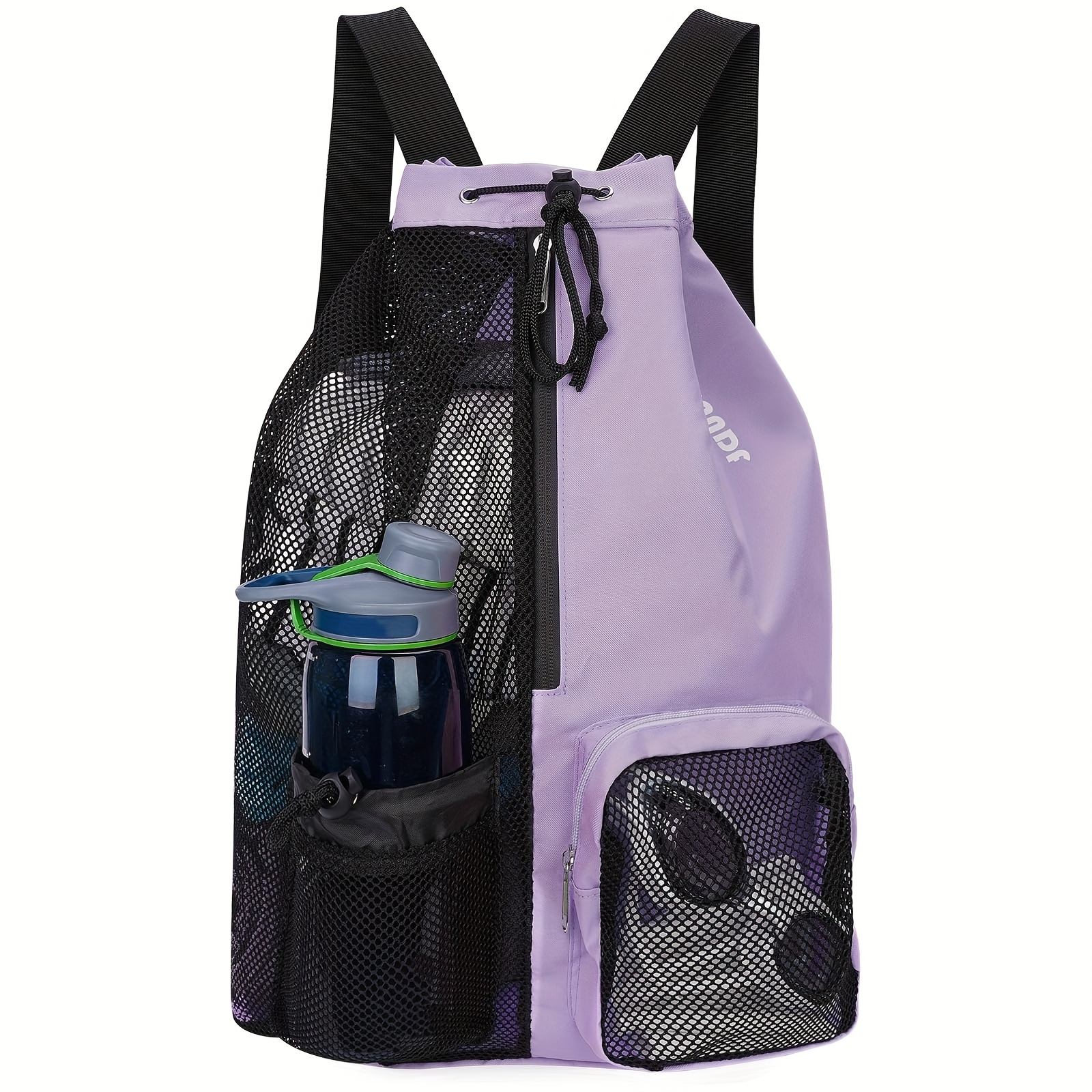 Mesh Drawstring Swim Bag – Quick-Dry Sports Backpack with Wet Pocket for Swimming, Gym & Beach, Lightweight Travel Bag for Women & Men, Adjustable Drawstring, 8 Colors