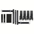3-Section Pilates Bar Kit – 4 TPE Resistance Bands (40-50 lbs), 2 Ankle Straps & Storage Bag for Legs, Hips, Waist & Arm Yoga Stretching Fitness