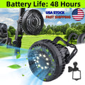 Portable Battery Golf Cart Fan with LED Lantern – 10400mAh Rechargeable, 48H Runtime, 360° Adjustable Head, 3-Speed Remote Control, USB & Type-C, Fits All Square Tube Frames, for Golf, Camping & Fishing