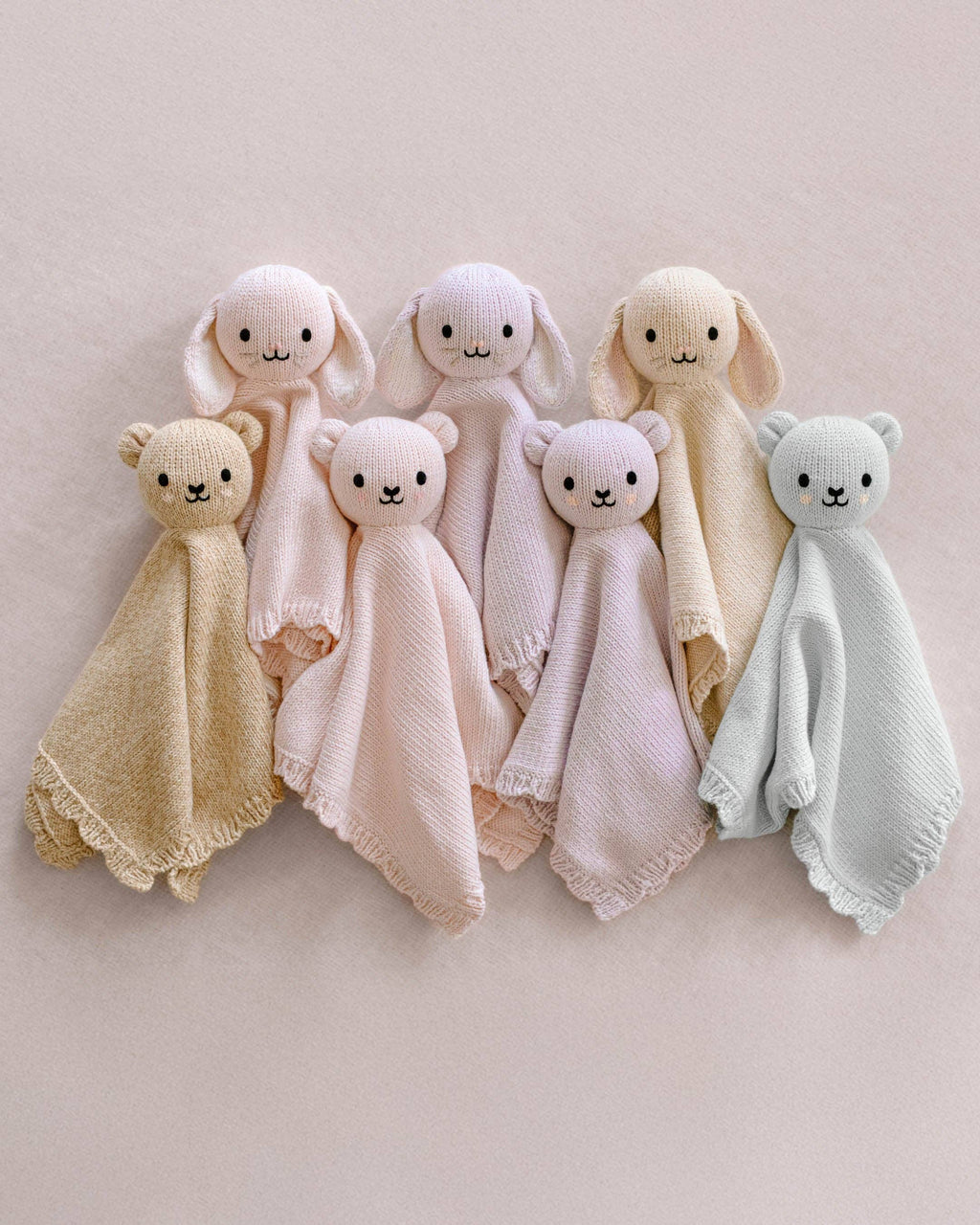 Cuddle + Kind Organic Cotton Baby Bunny Lovey (Oatmeal)