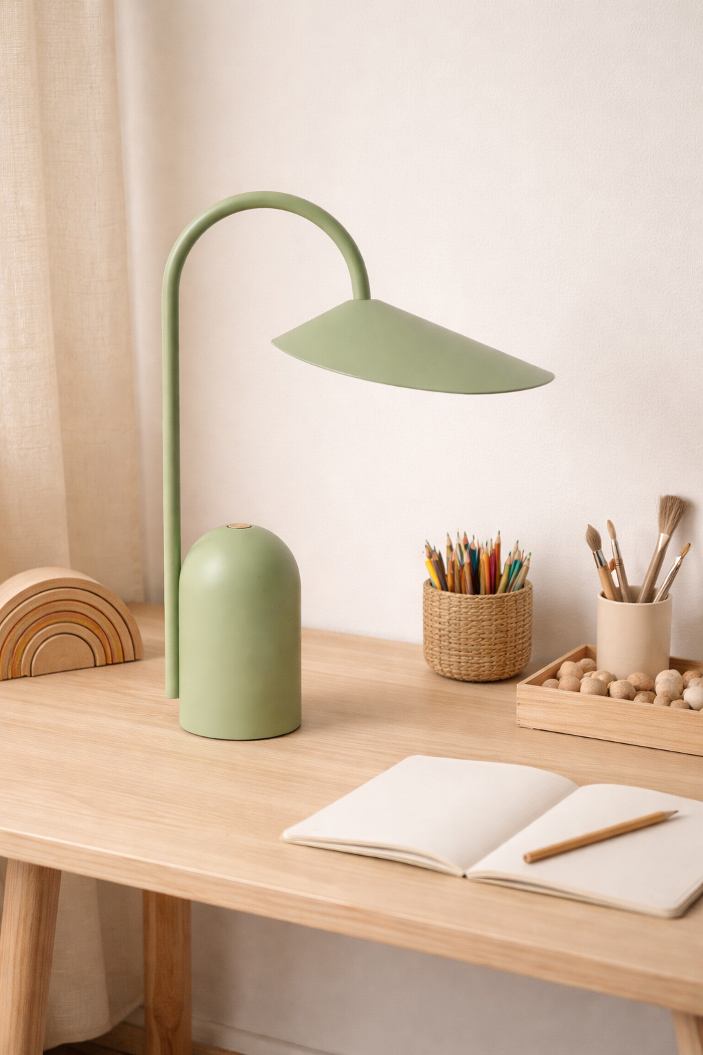 Ferm Living Arum Portable Lamp - Tea Green