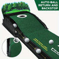 Golf Putting Mat with Automatic Ball Return – 3/5/7 ft Indoor Outdoor Putting Green | Professional Practice Turf with Ball Collector & Putting Track | Golf Training Aid for Skill Improvement