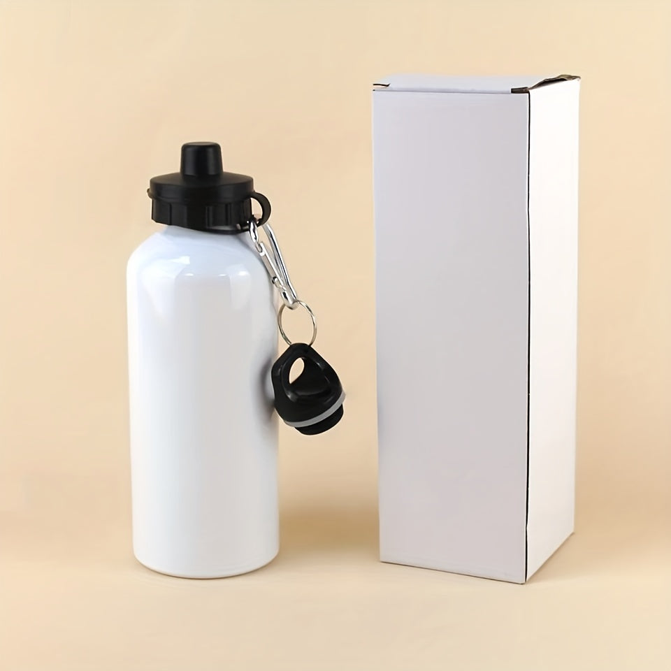 Aluminum Water Bottle Set of 6 – 600ml / 20oz Shatterproof Lightweight Sport Bottles with Matte Finish for Hiking, Camping, Cycling & Outdoor Adventures – Sublimation Ready
