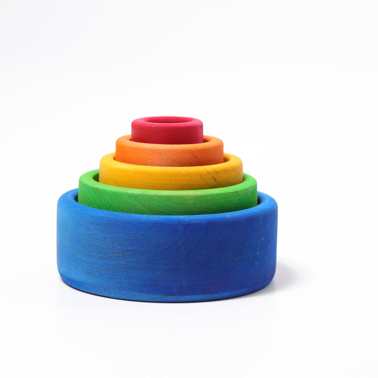 Grimm's Rainbow Stacking Bowls Blue to Red