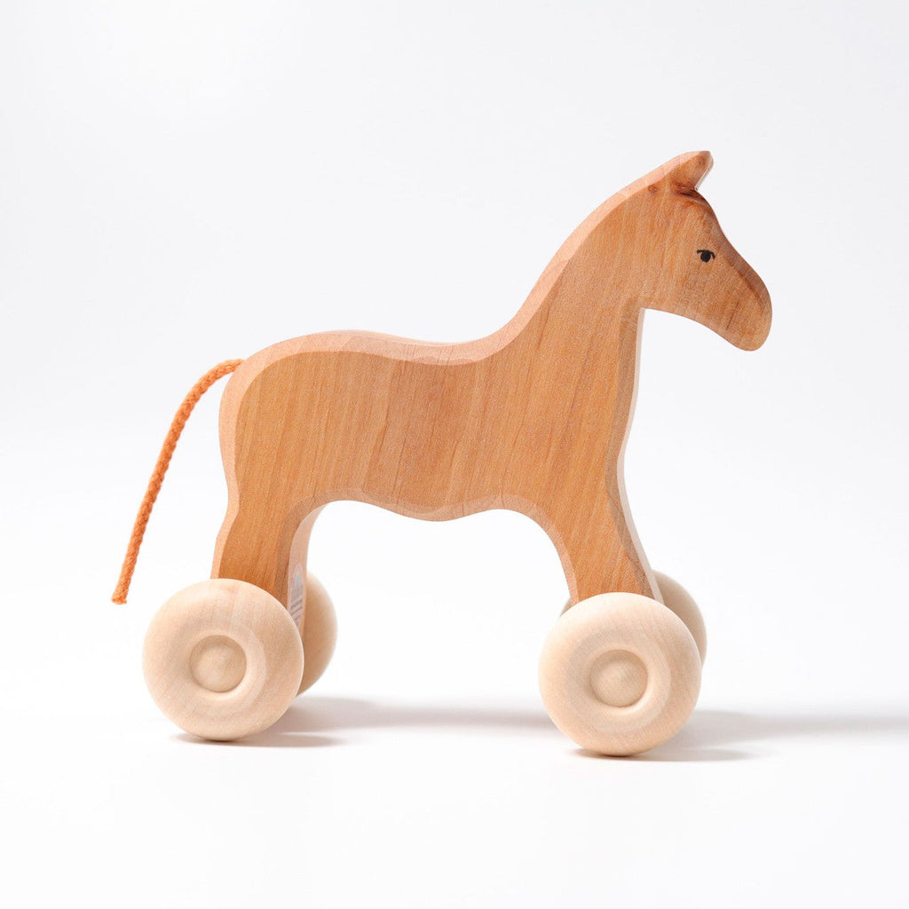 Grimm's Wooden Horse Willy Push Toy