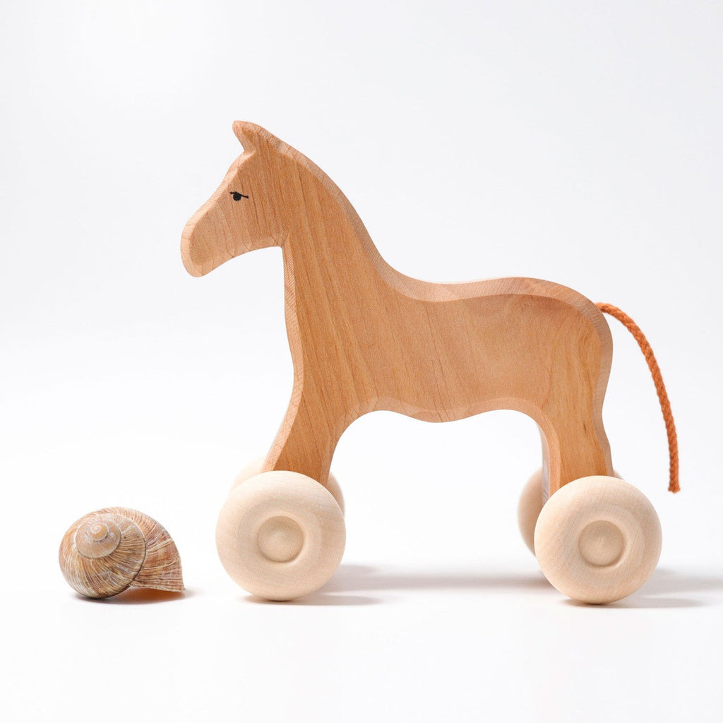 Grimm's Wooden Horse Willy Push Toy