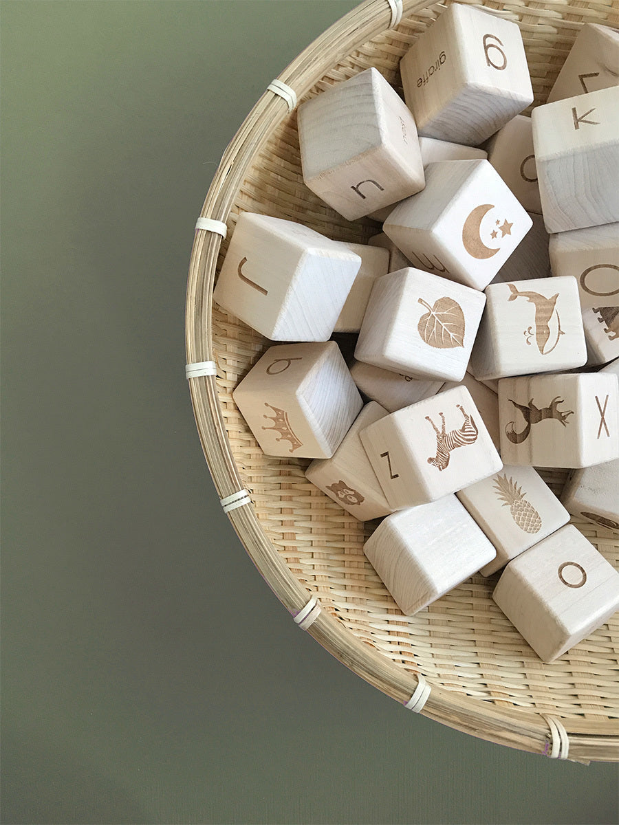 Sabo Concept Alphabet Wooden Blocks - Natural