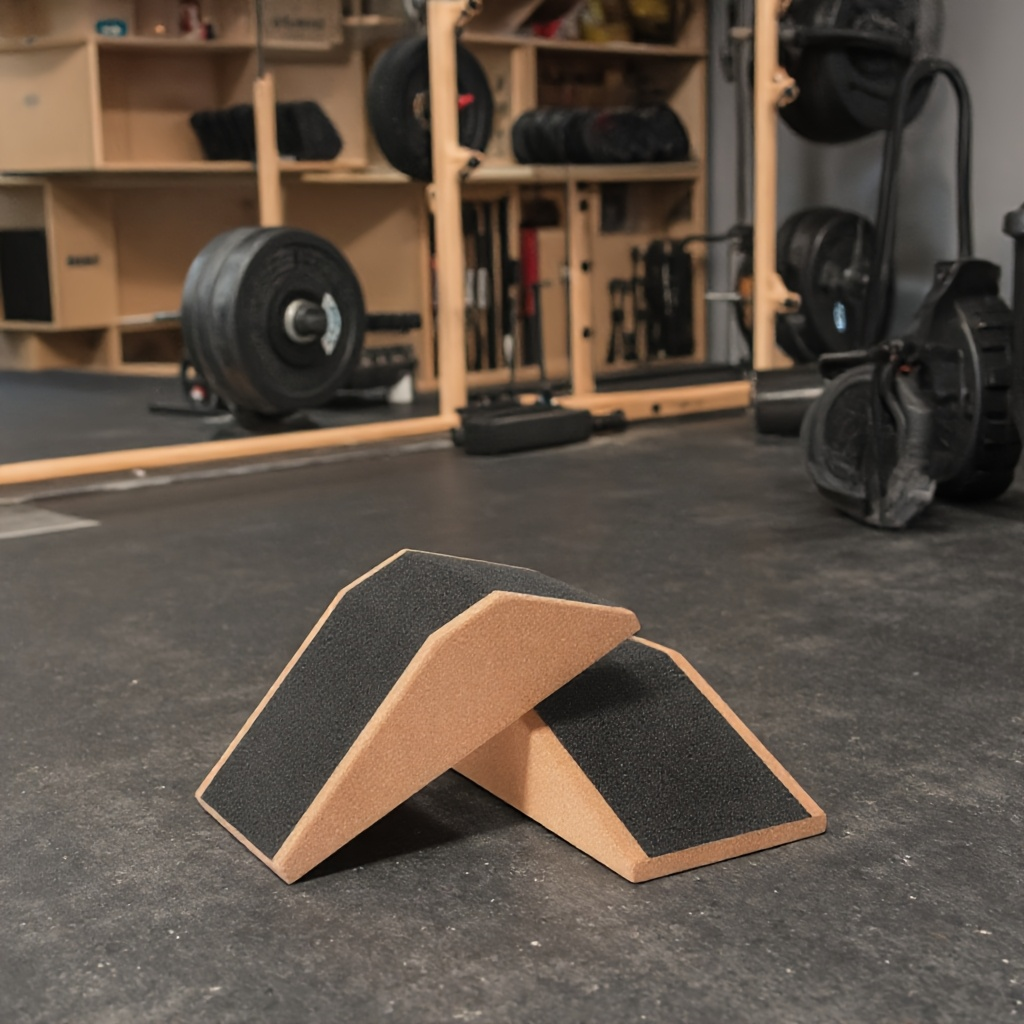 Cork Squat Wedge Blocks 2-Pack – Anti-Slip Pads, 1400 lbs Capacity, Calf Raiser & Yoga Ramp for Weightlifting, Squats & Stretch Training with Portable Bag