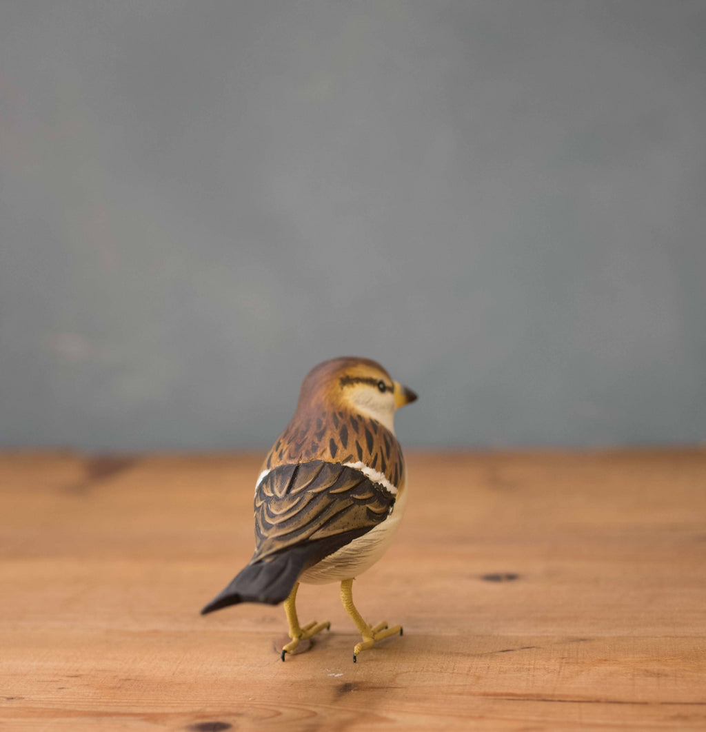 Hand Carved Ornament - Sparrow Bird - 3.5"H