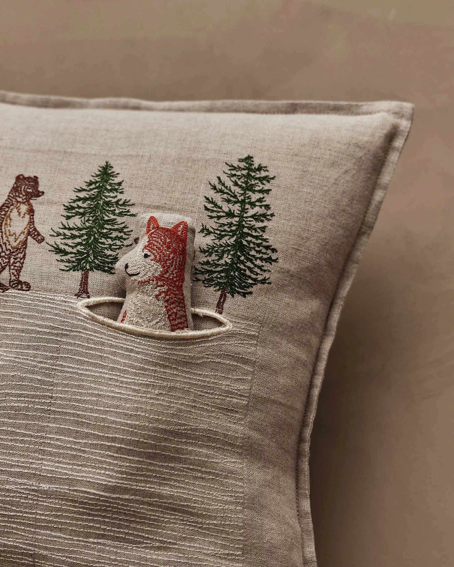 Coral & Tusk Winter Foxes Pocket Pillow