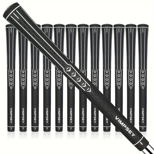 13-Piece Golf Grip Set Standard & Midsize - Rubber Non-Slip Golf Club Grips for Men Women, All Weather Control, Available in White Blue Red Silver | Replacement Golf Grips for Irons Drivers Putters