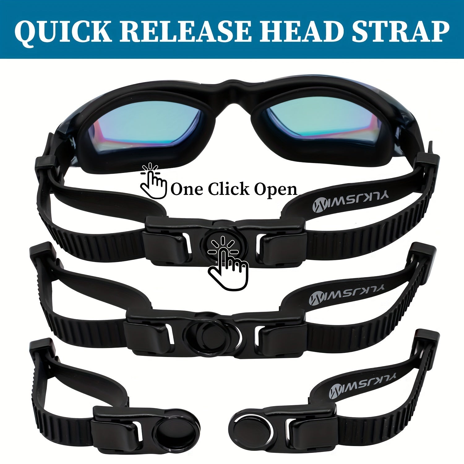 Anti-Fog Swim Goggles 2 Pack for Adults & Youth – Professional Mirrored Pool Goggles with UV Protection, No-Leak Wide View Lens, Adjustable Strap for Men Women Kids Swimmers