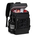 Insulated Cooler Backpack Leakproof Thermal Lunch Bag, Large Capacity Waterproof Cooling Rucksack for Camping, Hiking, Picnic & Beach, Foldable Soft Cooler Bag for Men & Women, Black & Grey
