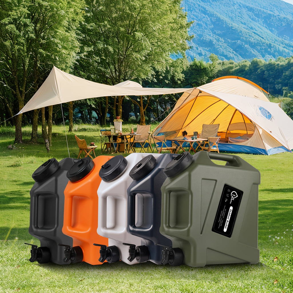 Water Storage Container with Spigot 2 Handles BPA Free PVC Collapsible Water Jug for Camping Outdoor RV Hiking Emergency Survival Portable Water Tank 3.2Gal 5Gal 2.6Gal Multi-Color Options