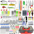 491-Piece Fishing Lures Kit – Complete Tackle Box Set with Soft Lures, Sinker Weights, Hooks, Jigs, Spinnerbait, Crankbait, Minnow & Plier for Freshwater & Saltwater | Fishing Gifts for Men
