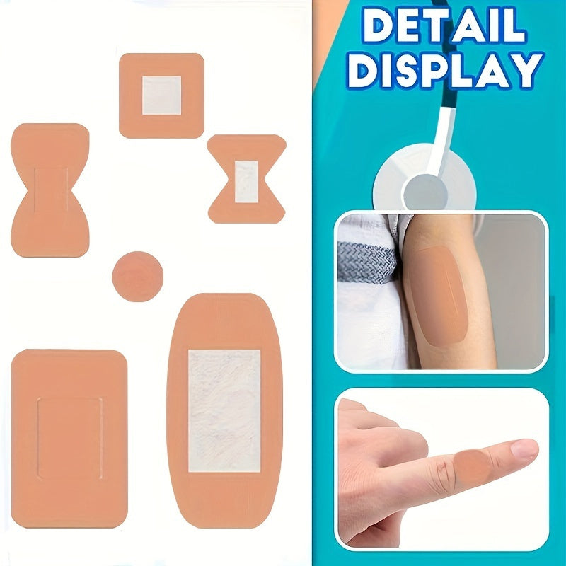 Adhesive Bandages 360pcs - Flexible Fabric Fingertip & Knuckle Bandages Set, Breathable Cloth Elastic First Aid Bandages in 12 Assorted Sizes, Spot Wound Care for Home, Office & Outdoor Emergency Kit