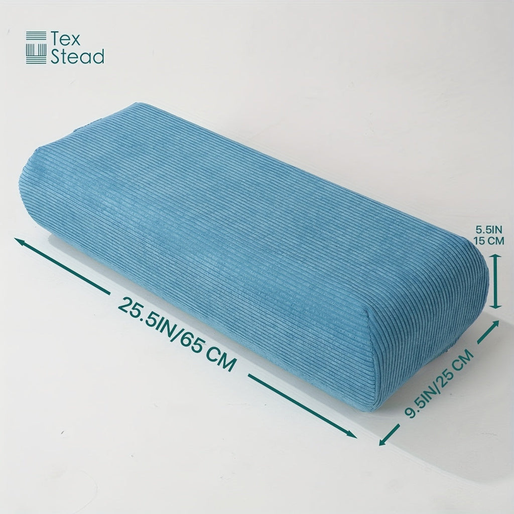Yoga Bolster Pillow – Long Supportive Cushion for Restorative Yoga & Floor Sitting, Carry Handle & Machine Washable Cover for Meditation & Relaxation
