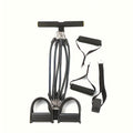 Resistance Band Foot Pedal Puller – TPE Stackable Exercise Bands for Sit-Ups, Leg & Ab Workouts, Adjustable Strap, 50 / 100 / 150 lb Options, Home Gym Strength Training for Men & Women, Black