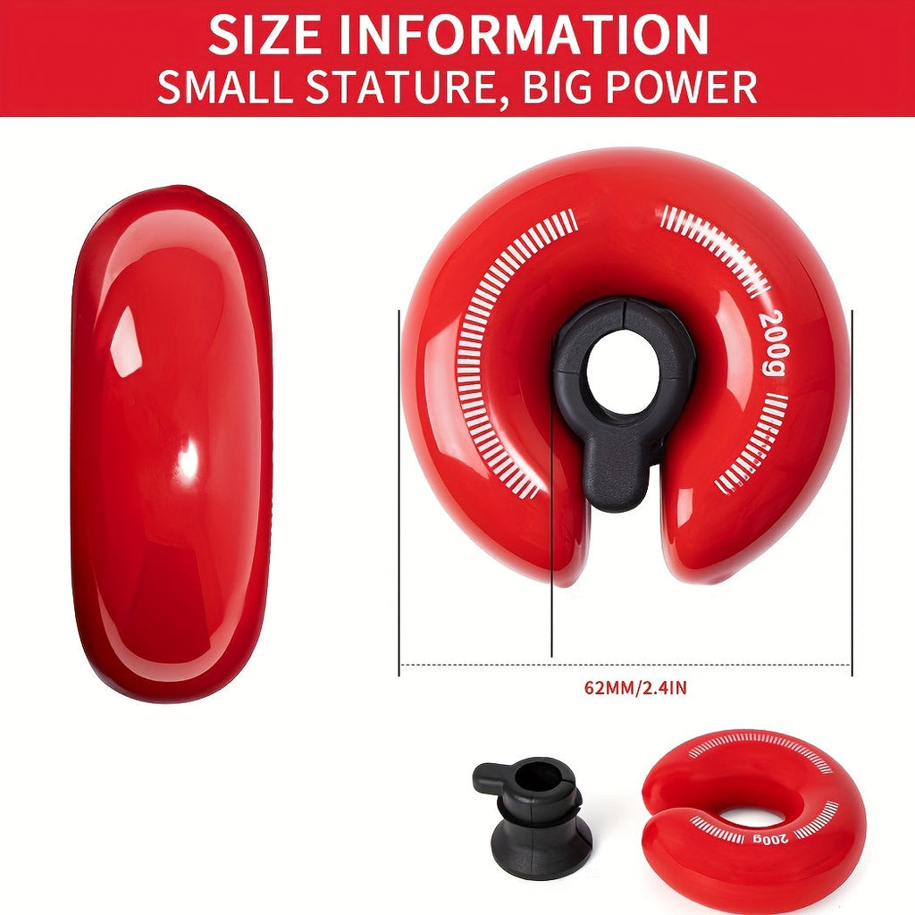 Golf Swing Weight Ring 8oz Weighted Club Trainer for Muscle Memory Distance Training Swing Speed Warm-Up Fits Most Golf Clubs Red Black