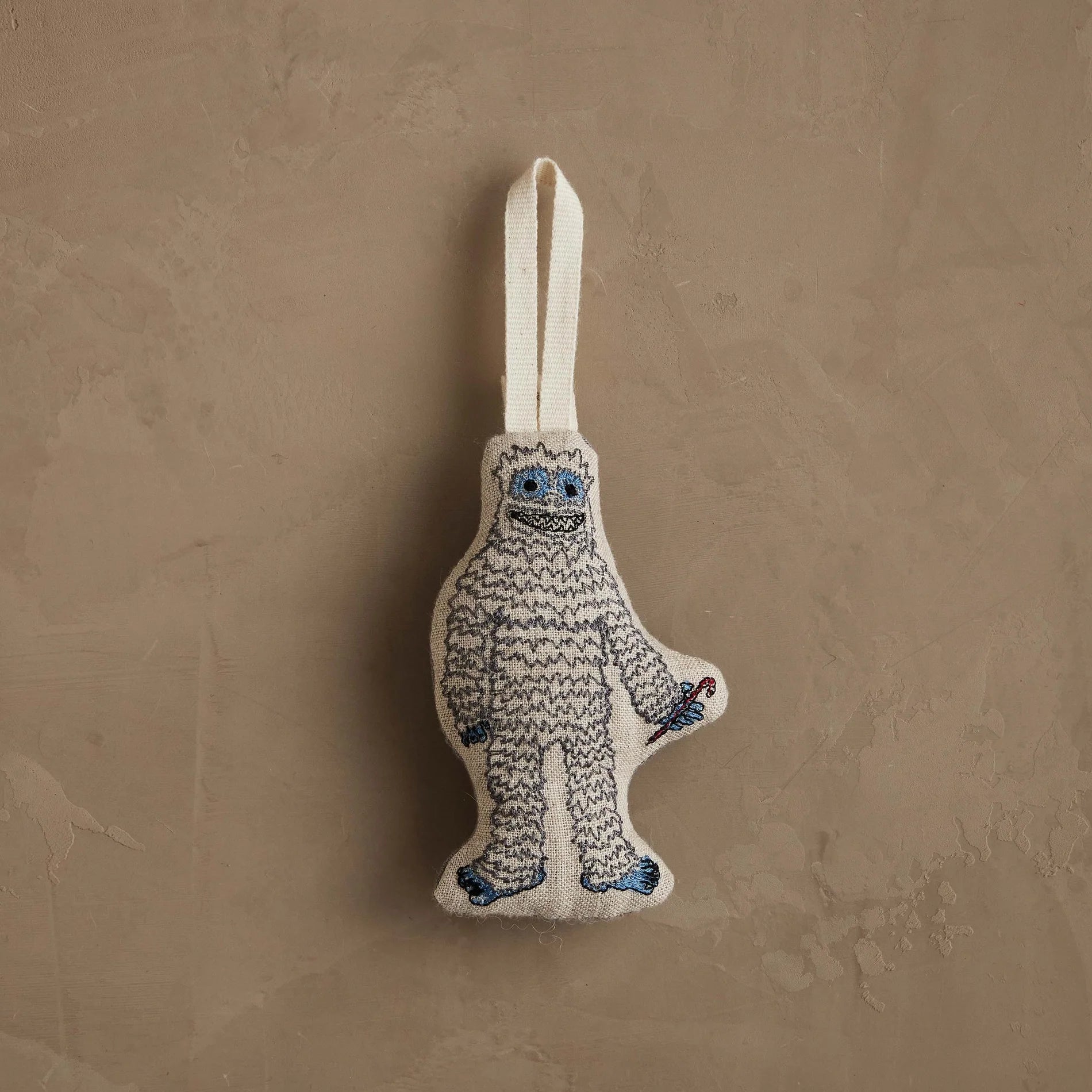 Coral & Tusk Yeti with Candy Cane Ornament