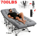 Heavy Duty Folding Bed 500 600 700 LBS Capacity Extra Large Portable Camping Cot Guest Bed with Optional Mattress Sturdy Steel Frame Flip-Up Foldable Patio Sofa Bed