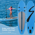 Stand Up Paddle Board 10ft 350lbs Inflatable SUP 3 Fins EVA Non-Slip Deck 12-15PSI Alloy Paddle Hand Pump Repair Kit Carrying Bag for Beginners All Skill Levels