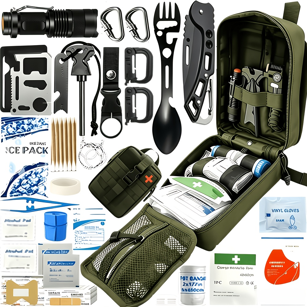 242-Piece Survival Kit – Outdoor Emergency First Aid Set