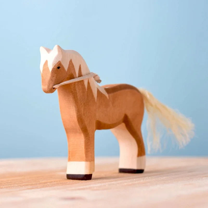 Bumbu Handmade Wooden Blonde Horse