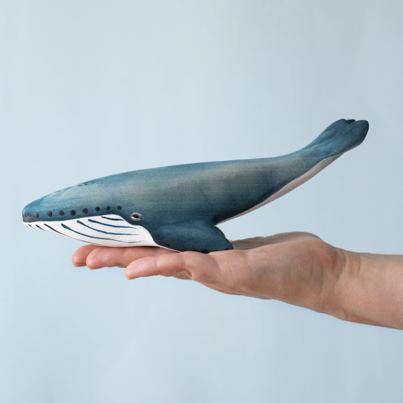 Bumbu Handmade Wooden Blue Whale Family Set