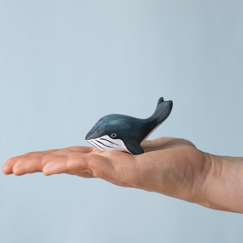 Bumbu Handmade Wooden Blue Whale Family Set