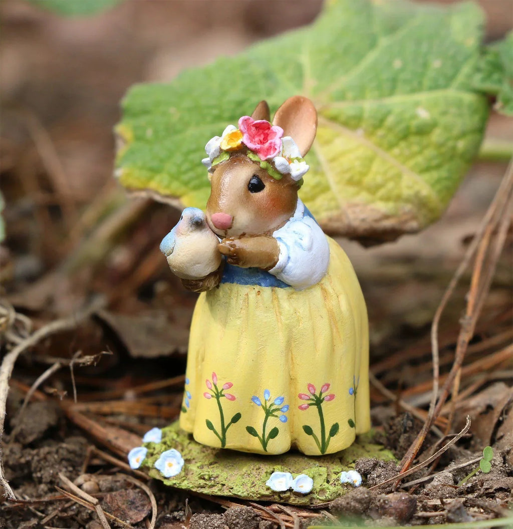 Wee Forest Folk Tiny Collectible - Bluebird of Happiness (Not a Toy)