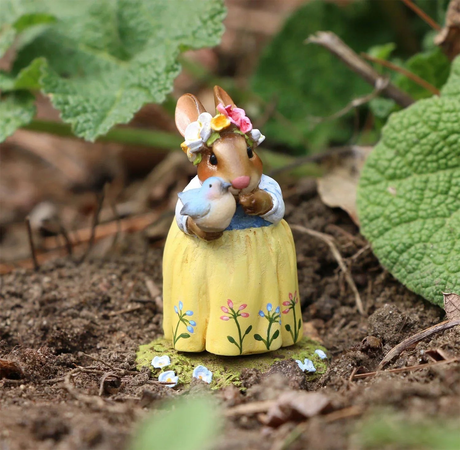 Wee Forest Folk Tiny Collectible - Bluebird of Happiness (Not a Toy)
