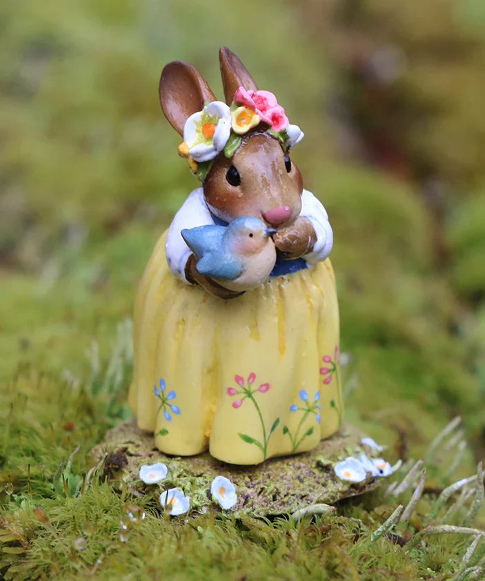 Wee Forest Folk Tiny Collectible - Bluebird of Happiness (Not a Toy)