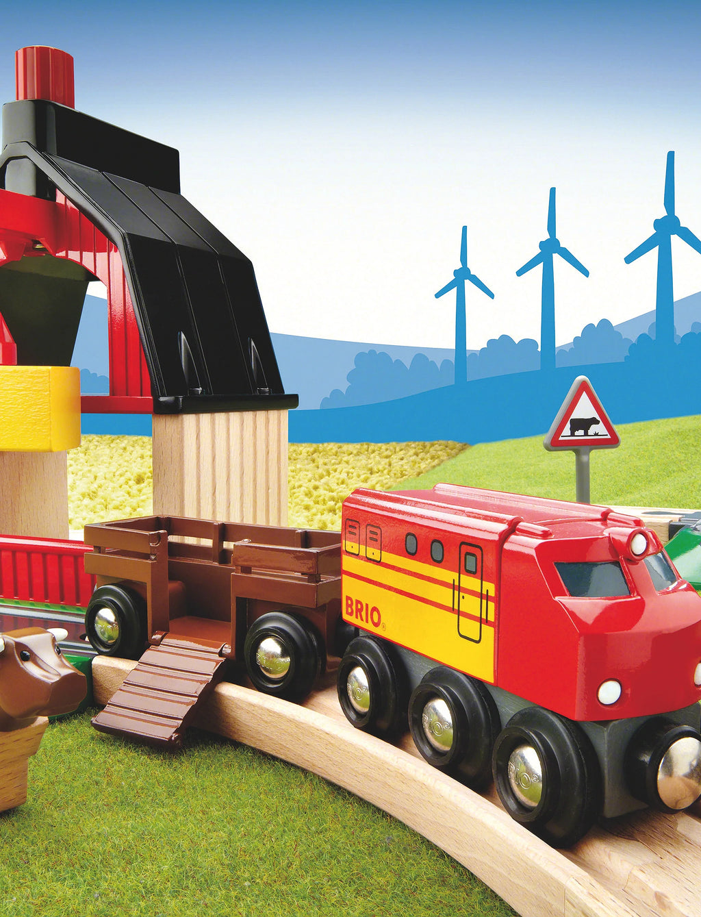 BRIO World Train Set Farm Railway Set