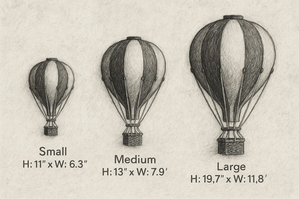 Hot Air Balloon - Navy Blue