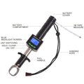 Digital Fishing Scale 25kg/55lb with Tape Measure - Portable Electronic Fish Weight Scale with LCD Display, Fish Mouth Clip & Stainless Steel Hook - Battery Included, Accuracy ±0.1kg