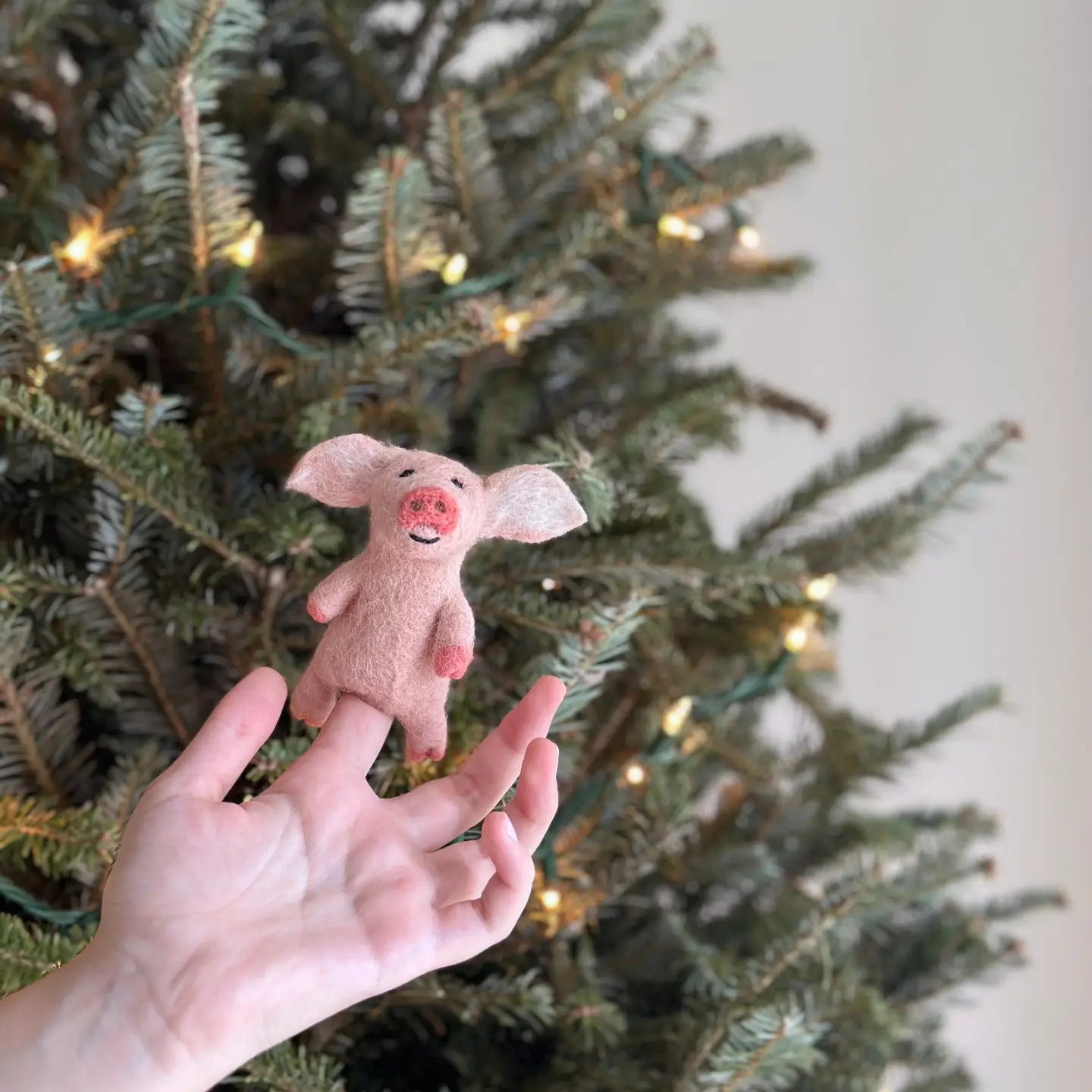 Felt Finger Puppet: Pig
