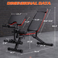 Adjustable Weight Bench 6-in-1 Foldable – Flat Incline Decline, Resistance Bands, Preacher Curl & Leg Developer, 770lb Capacity – Home Gym Strength Training Bench