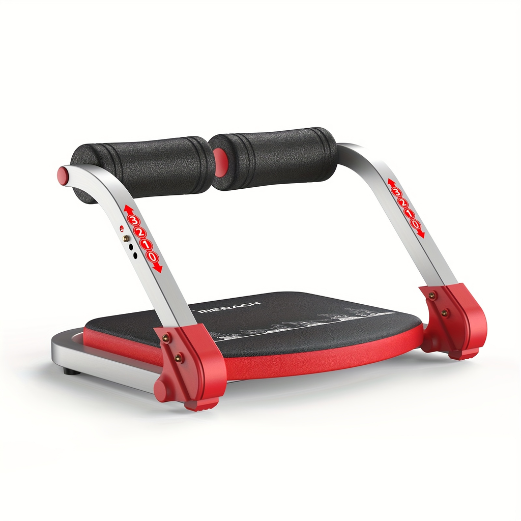 Ab Trainer Abdominal Machine – Multifunctional Core Strength Trainer for Home Gym, Waist Slimming & Belly Fat Workout, Adjustable Ab Roller Exercise Equipment for Men & Women, Red & Blue Available