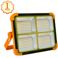 Magnetic Solar Work Light with Hook – 6500 Lumen LED Camping Light, Adjustable Brightness, Solar & USB-C Dual Charging, 6 Modes, Portable Hanging Lamp for Camping, Hiking, Garage & Emergency, 1/2/4/6/10 Pack