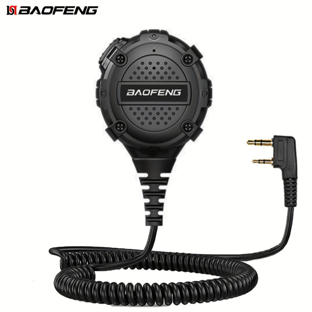 Walkie Talkie Remote Speaker Microphone H3 Lightweight Shoulder Mic PTT for Two Way Radio Clear Communication Outdoor Hiking Camping Tactical Black